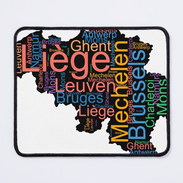 Item preview, Belgium City Names Word Art designed and sold by TheIconSmith.