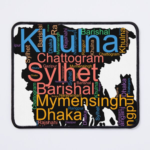 Item preview, Bangladesh City Names Word Art designed and sold by TheIconSmith.
