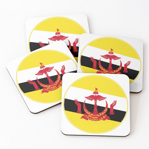 Item preview, Brunei Flag Circle Emblem Yellow Black designed and sold by NTGUILTY.
