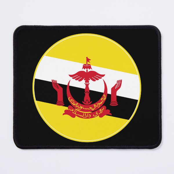 Item preview, Brunei Flag Circle Emblem Yellow Black designed and sold by NTGUILTY.