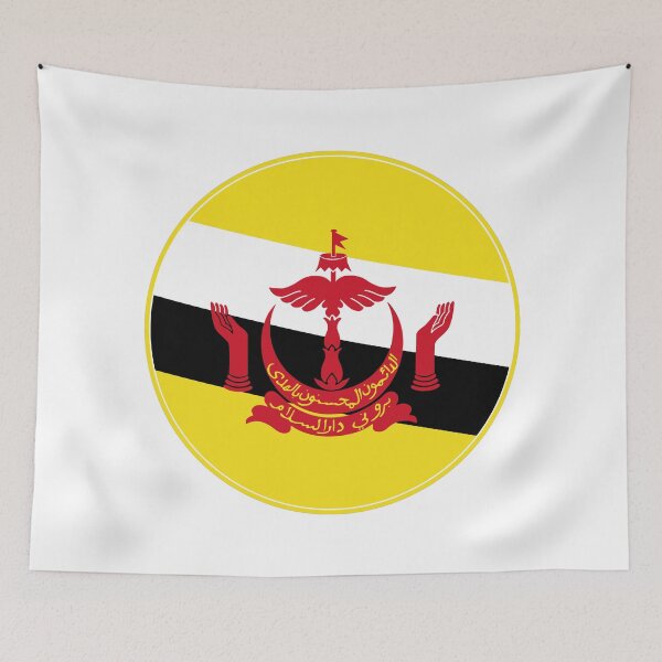 Item preview, Brunei Flag Circle Emblem Yellow Black designed and sold by NTGUILTY.