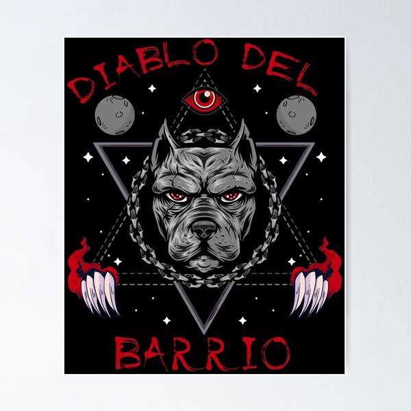 Item preview, Diablo Del Barrio Grey Pitbull Owners Quote designed and sold by T-Shares Shop.