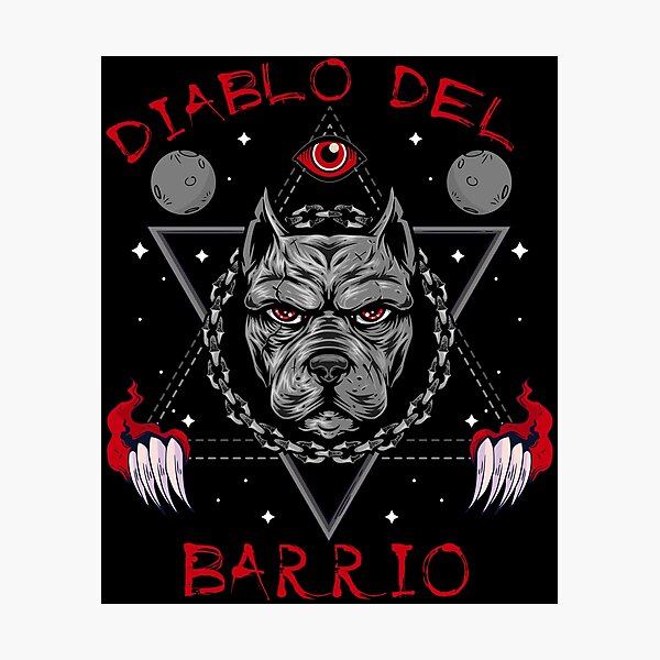 Item preview, Diablo Del Barrio Grey Pitbull Owners Quote designed and sold by T-Shares Shop.