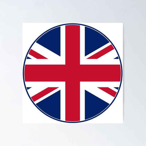 Item preview, UK Flag Circle Union Jack Red White Blue designed and sold by NTGUILTY.