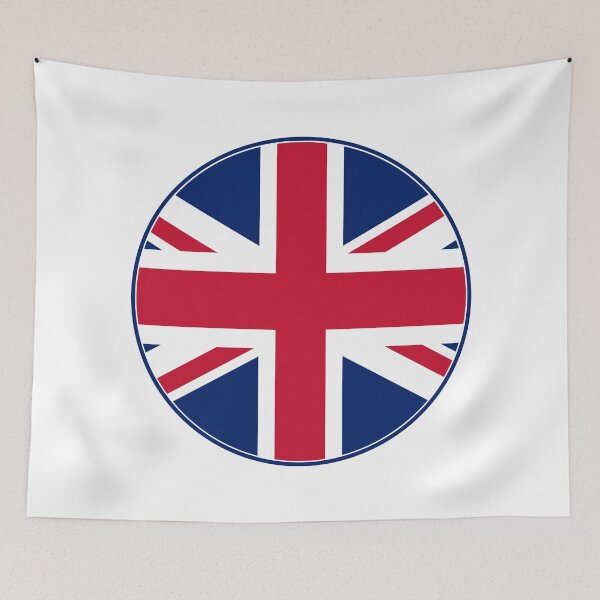 Item preview, UK Flag Circle Union Jack Red White Blue designed and sold by NTGUILTY.