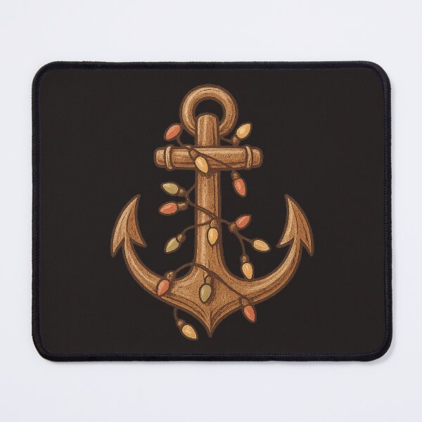 Item preview, Retro Nautical Christmas Anchor | Vintage Holiday Lights Design designed and sold by sssweetness.