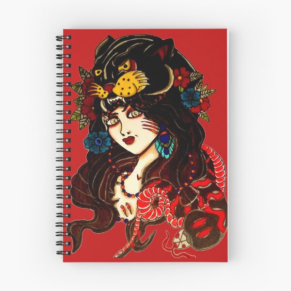 Item preview, Lady With Panther Cowl: Traditional Tattoo Art designed and sold by MollyAmberBee.