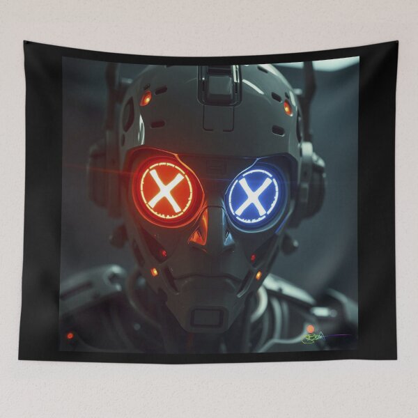 Item preview, XRP Digital Rebel – Cyberpunk Decentralized Power AI Crypto Artwork designed and sold by Benito Del Ray.