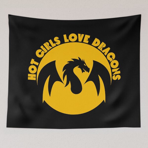 Item preview, Hot Girls Love Dragons Yellow designed and sold by UNK-Fatigues.