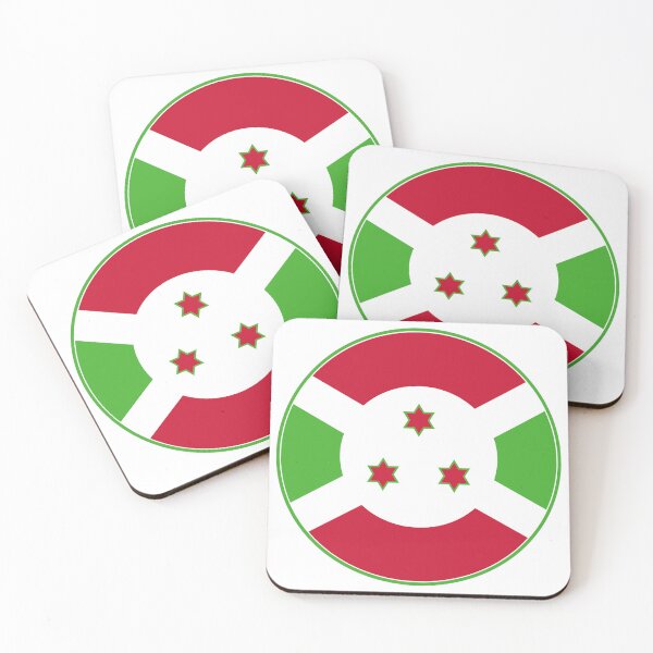 Item preview, Burundi Flag Circle Red Green Three Stars designed and sold by NTGUILTY.