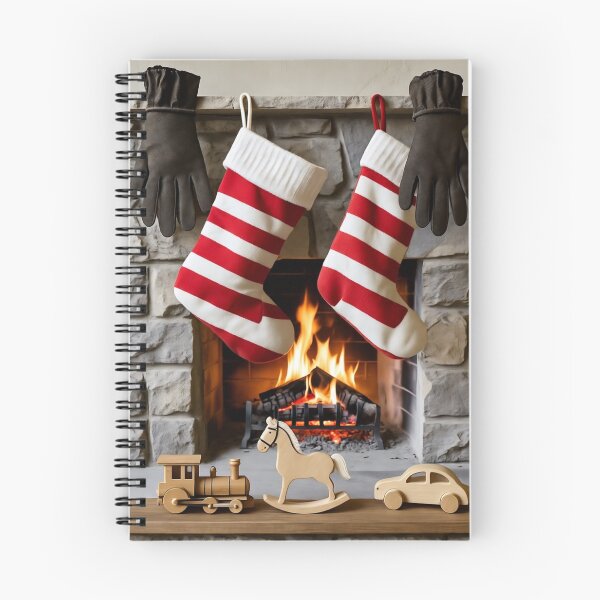 Item preview, Cozy Christmas Fireplace with Stockings and Toys designed and sold by YAM716.