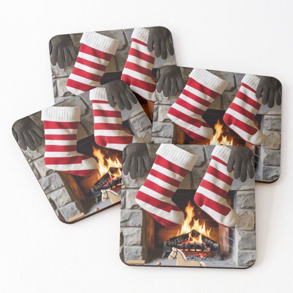 Item preview, Cozy Christmas Fireplace with Stockings and Toys designed and sold by YAM716.