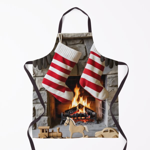 Item preview, Cozy Christmas Fireplace with Stockings and Toys designed and sold by YAM716.