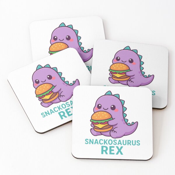 Item preview, Snackosaurus Rex – Cute Dinosaur Burger Lover Kawaii Cartoon designed and sold by Vibrantdream.