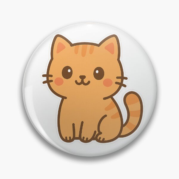 Item preview, Cute Orange Kawaii Cat designed and sold by SnugglePod Studio.