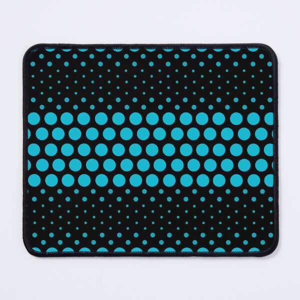 Item preview, Dotwave Aqua Blue Polka Dots on Black designed and sold by POLKAIWERX.