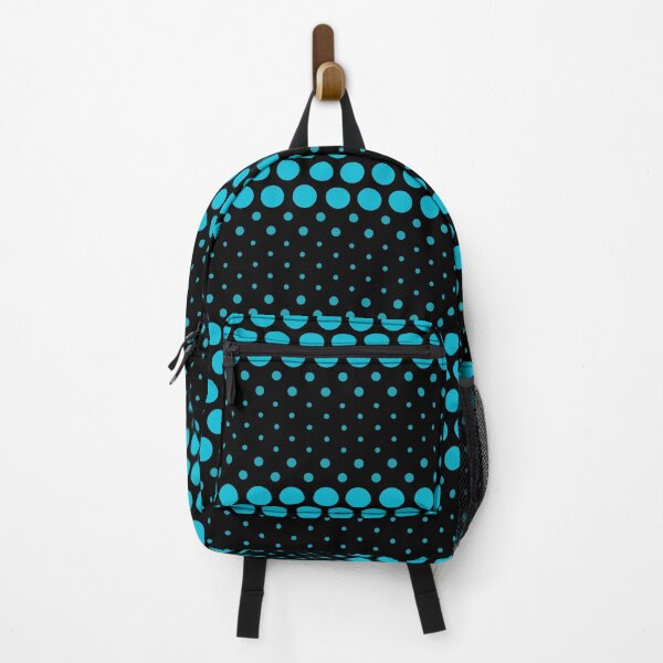 Item preview, Dotwave Aqua Blue Polka Dots on Black designed and sold by POLKAIWERX.