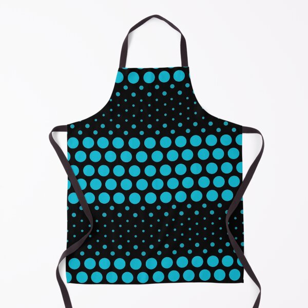 Item preview, Dotwave Aqua Blue Polka Dots on Black designed and sold by POLKAIWERX.