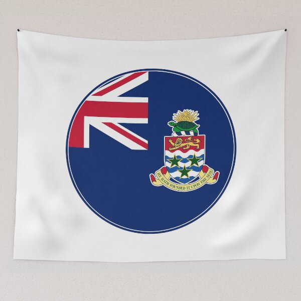 Item preview, Cayman Islands Flag Coat of Arms Round Design - Three Stars designed and sold by NTGUILTY.