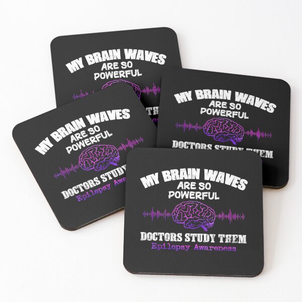 Item preview, My Brain Waves Are So Powerful Doctors Study Them, Epilepsy Awareness For Men Women, Purple Ribbon , Epilepsy  designed and sold by DoodleUrban.