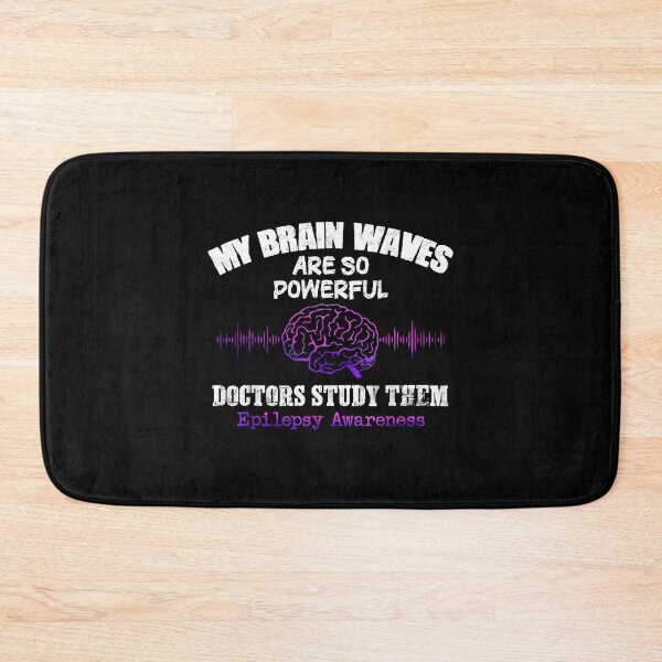 Item preview, My Brain Waves Are So Powerful Doctors Study Them, Epilepsy Awareness For Men Women, Purple Ribbon , Epilepsy  designed and sold by DoodleUrban.