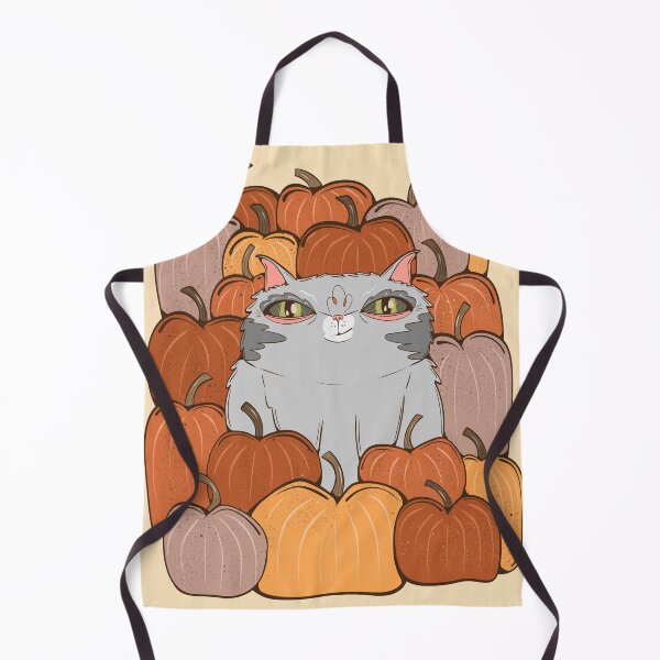 Item preview, Chonky Cat with Pumpkins- Autumn VibesCat Art designed and sold by crestfallenmermaid.
