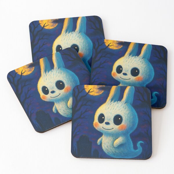 Item preview, Cute Labubu inspired Ghost – Adorable Spooky Monster Design designed and sold by EmeraldeaArt.