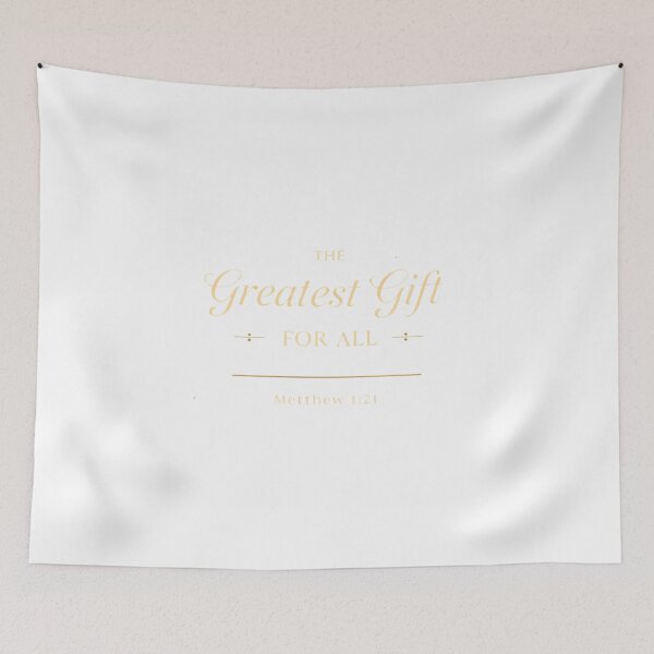 Item preview, The Greatest Gift for All Matthew 1:21 T‑Shirt | Christian Christmas Scripture Tee | Jesus Saves Holiday Shirt  designed and sold by GAIDREDA.