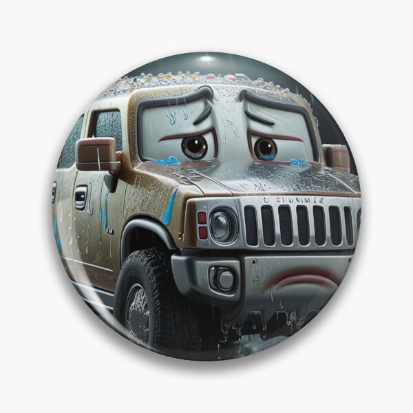 Item preview, Sad Hummer SUV Cartoon Print – Felia Art from Cyber Lemon Collection designed and sold by Felia001.