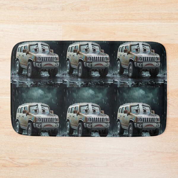 Item preview, Sad Hummer SUV Cartoon Print – Felia Art from Cyber Lemon Collection designed and sold by Felia001.