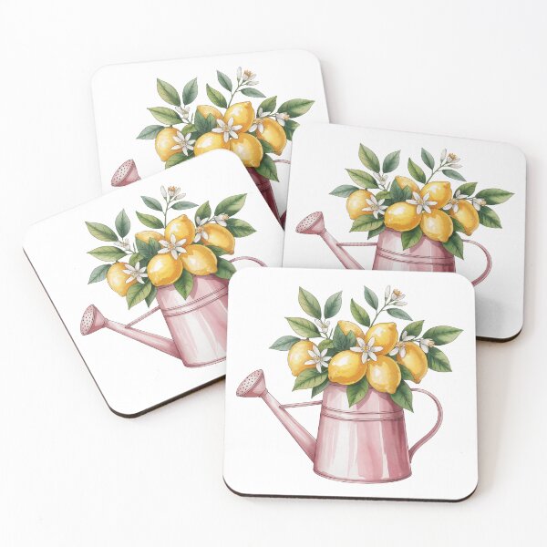 Item preview, Lemons in Pink Watering Can designed and sold by jkrphoto.