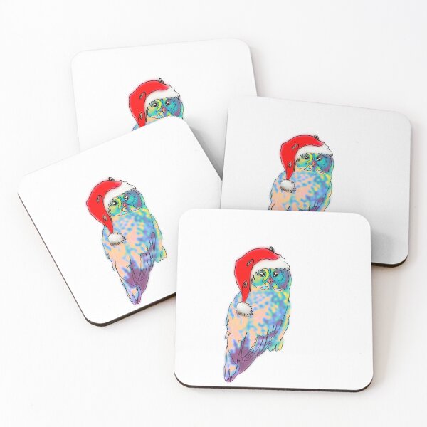 Item preview, Great Pastel Owl Wearing Santa Hat – animalzinhats designed and sold by Ashley’sAnimalz.