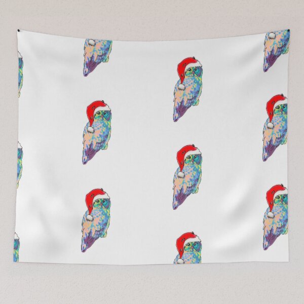 Item preview, Great Pastel Owl Wearing Santa Hat – animalzinhats designed and sold by Ashley’sAnimalz.