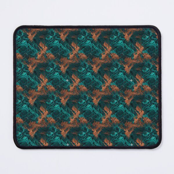 Item preview, Abstract Copper and Teal Fluid Art designed and sold by Nin Tai.