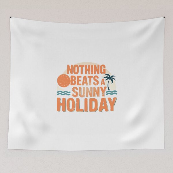 Item preview, Nothing Beats a sunny Holiday T‑Shirt | Funny UK Travel Tee for Airport Outfits, City Breaks & Beach Trips designed and sold by GAIDREDA.