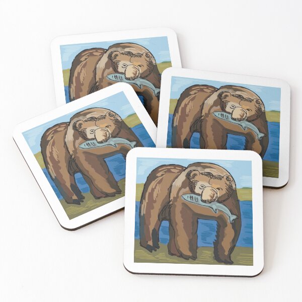 Item preview, Fishing Brown Bear designed and sold by KikiWonders.