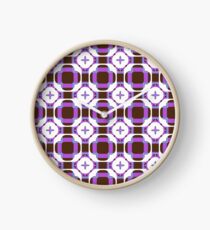 sixties square fashion retro shapes seamless colorful repeat pattern Clock