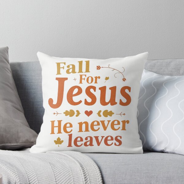 Item preview, Fall For Jesus He Never Leaves T‑Shirt | Christian Autumn Tee for Church, Thanksgiving, and Faith Apparel designed and sold by GAIDREDA.