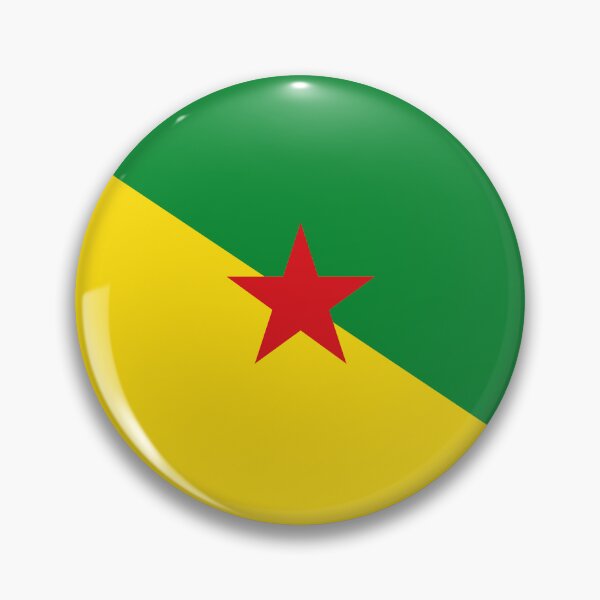 Item preview, French Guiana Regional Flag Round Design  designed and sold by NTGUILTY.