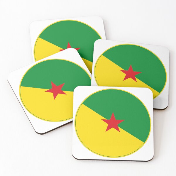 Item preview, French Guiana Regional Flag Round Design  designed and sold by NTGUILTY.