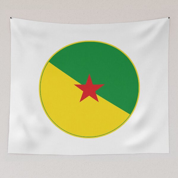 Item preview, French Guiana Regional Flag Round Design  designed and sold by NTGUILTY.