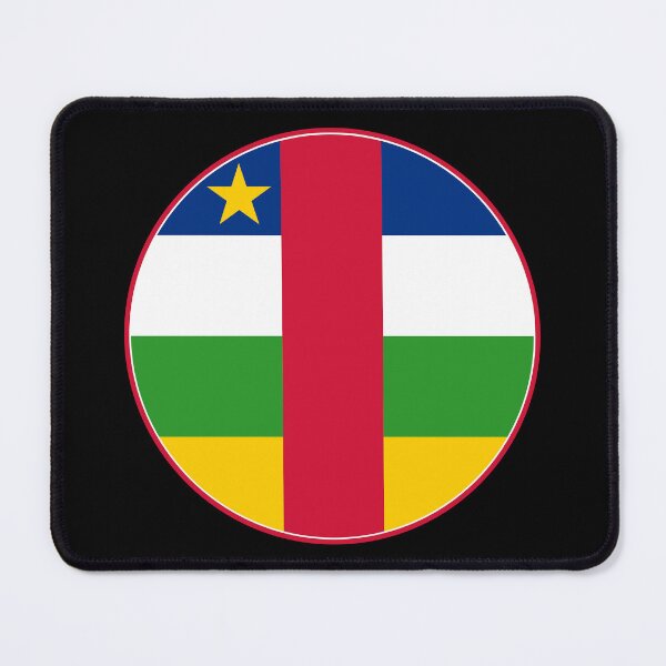 Item preview, Central African Republic Flag Round Design designed and sold by NTGUILTY.