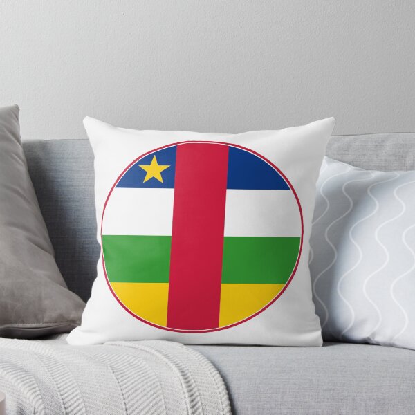Item preview, Central African Republic Flag Round Design designed and sold by NTGUILTY.