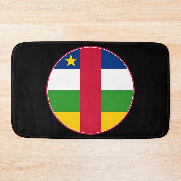 Item preview, Central African Republic Flag Round Design designed and sold by NTGUILTY.
