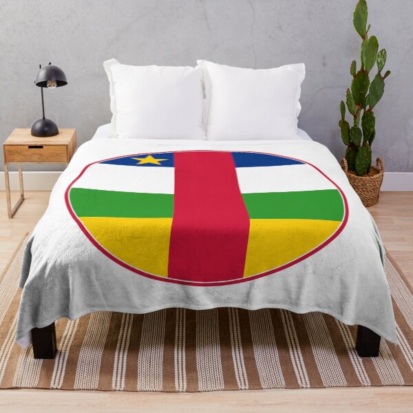 Item preview, Central African Republic Flag Round Design designed and sold by NTGUILTY.
