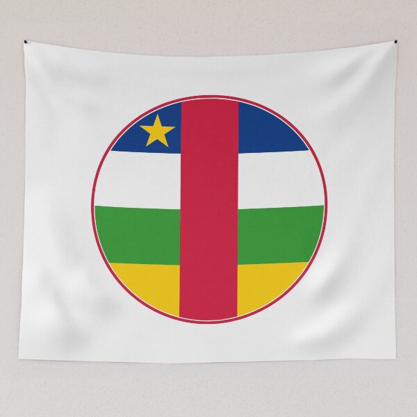 Item preview, Central African Republic Flag Round Design designed and sold by NTGUILTY.