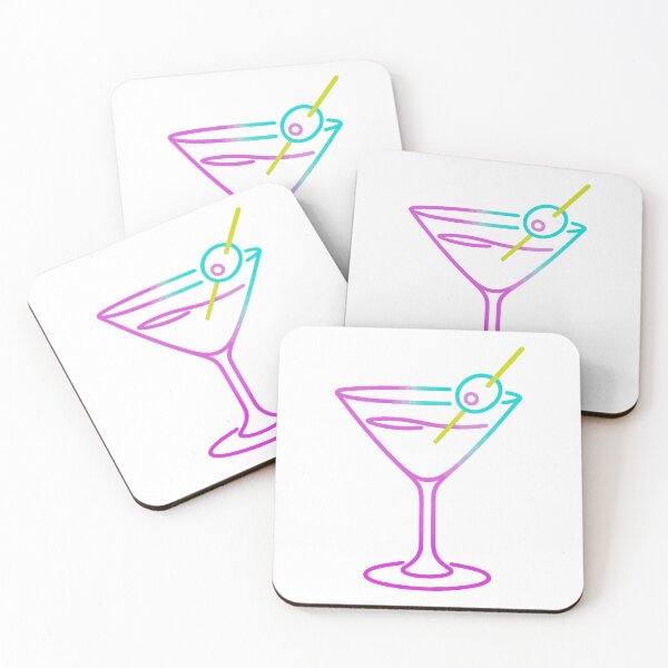 Item preview, Neon Martini Glass / Neon Martini Glass – Minimal Cocktail Bar Design designed and sold by Gletschie.