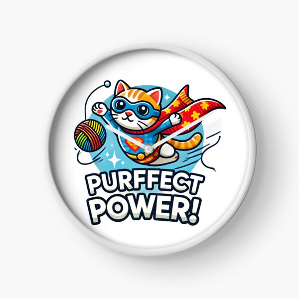 Item preview, Superhero Cat Cartoon Purrfect Power Design. designed and sold by The-T-In-Retro.