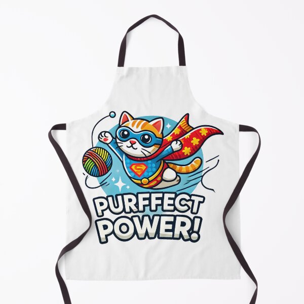 Item preview, Superhero Cat Cartoon Purrfect Power Design. designed and sold by The-T-In-Retro.