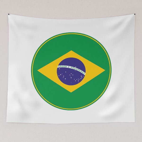 Item preview, Brazil National Flag Round Emblem designed and sold by NTGUILTY.